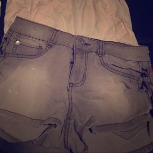 Grey jean shorts